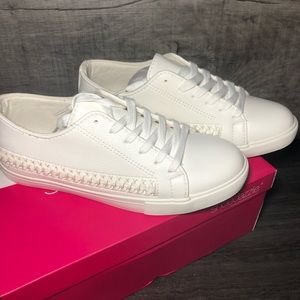 Shoedazzle Women Destini Sneaker Size 9 Baseball Stitch Detail U Could Customize